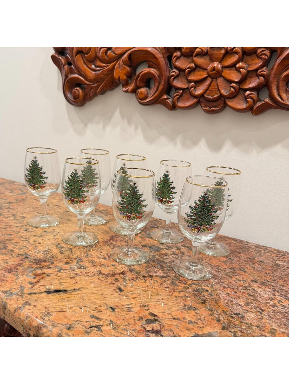 Christmas Tree Wine Glasses